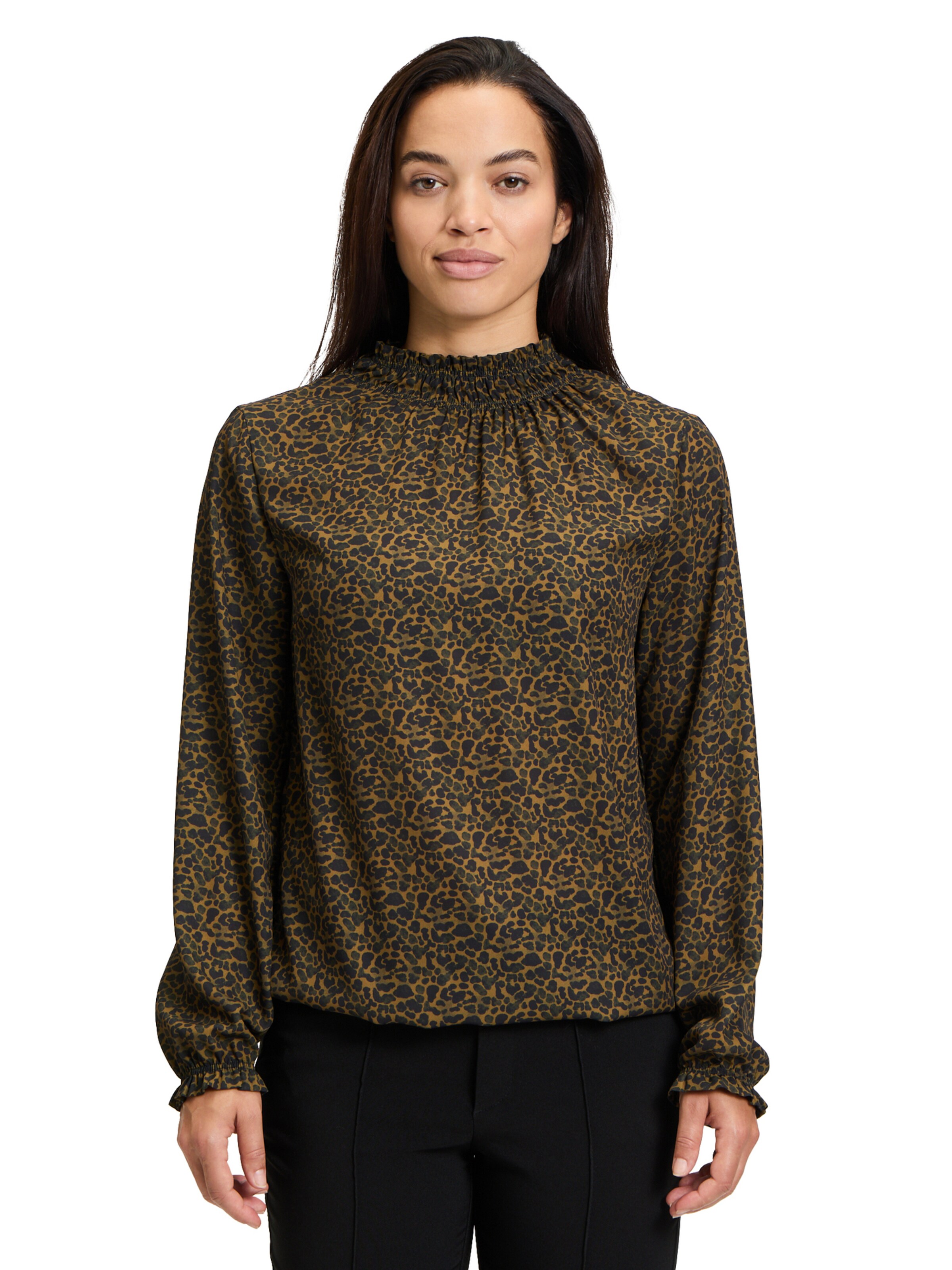 Cartoon Blouse in Groen: voorkant
