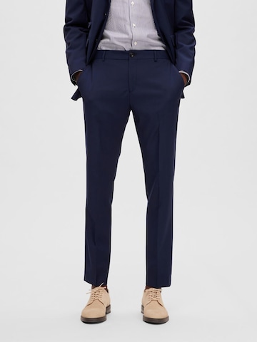 SELECTED HOMME Slimfit Bukser med fals i blå: forside