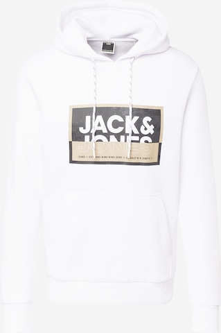 JACK & JONESSweater majica 'Logan' - bijela boja: prednji dio
