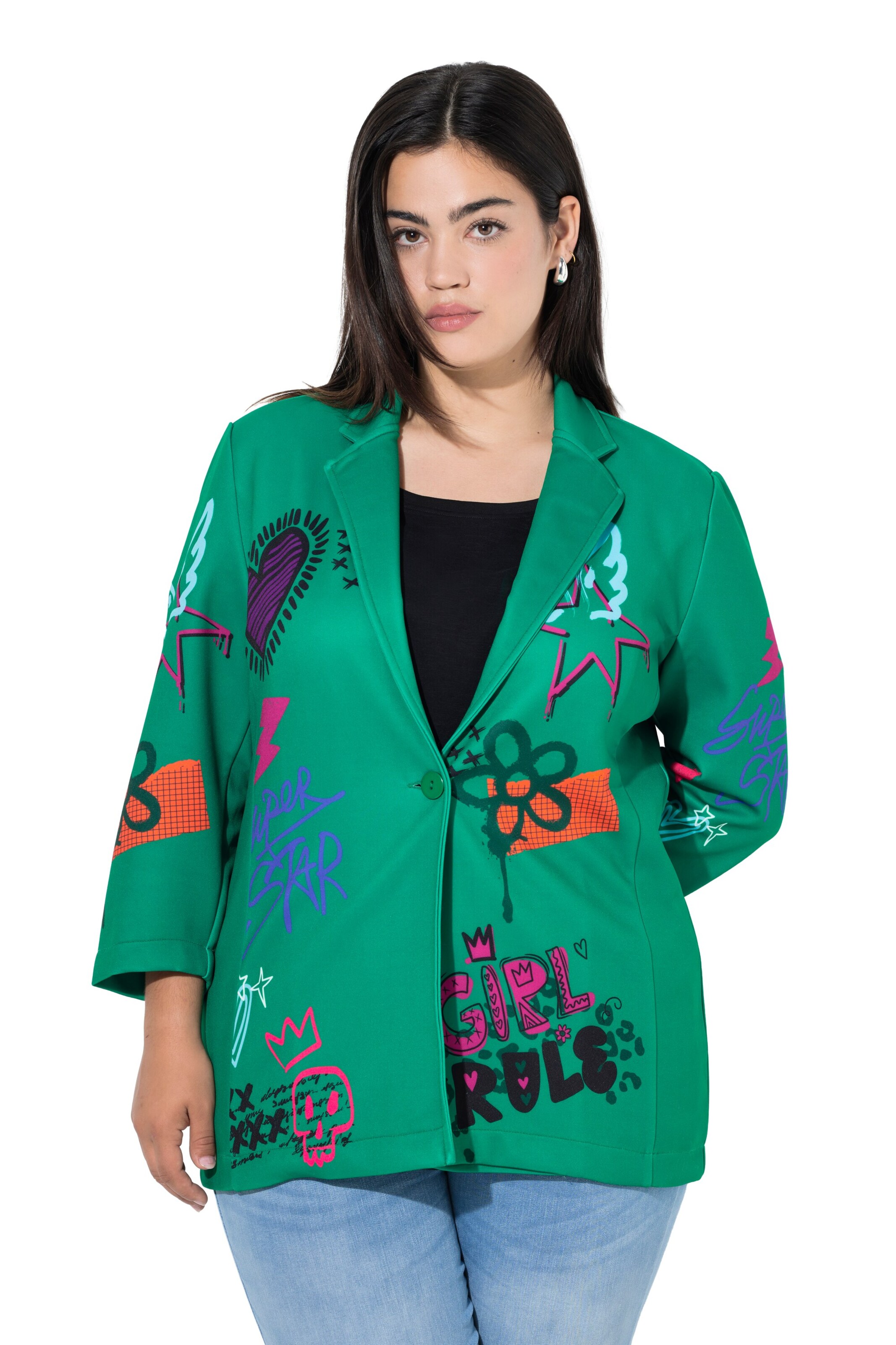 Angel of Style Blazer in Green: front