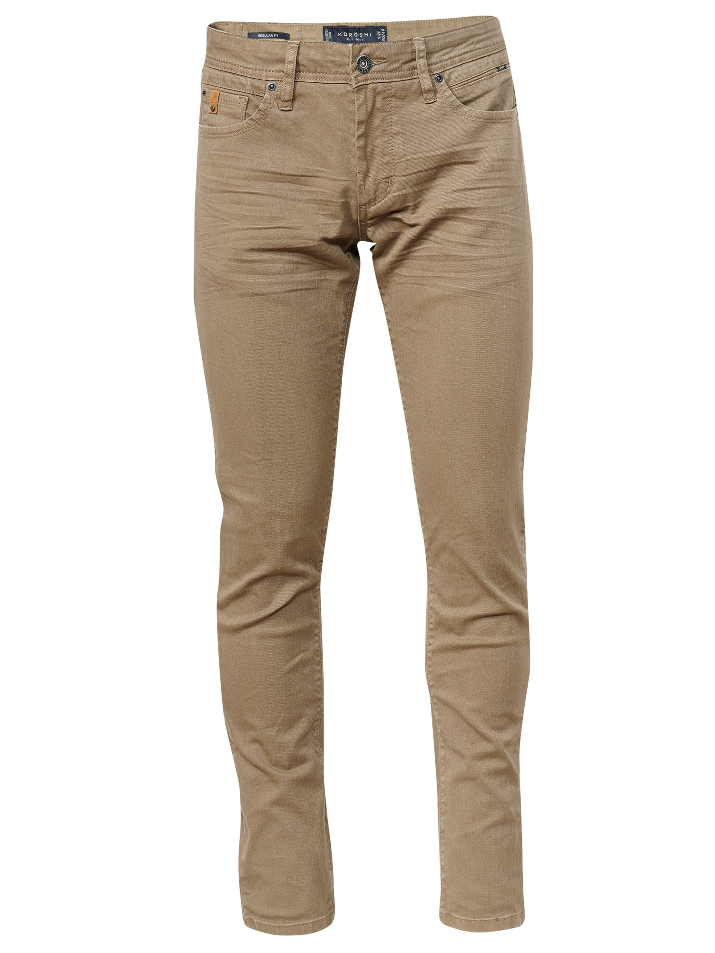 KOROSHI Jeans in Bruin: voorkant