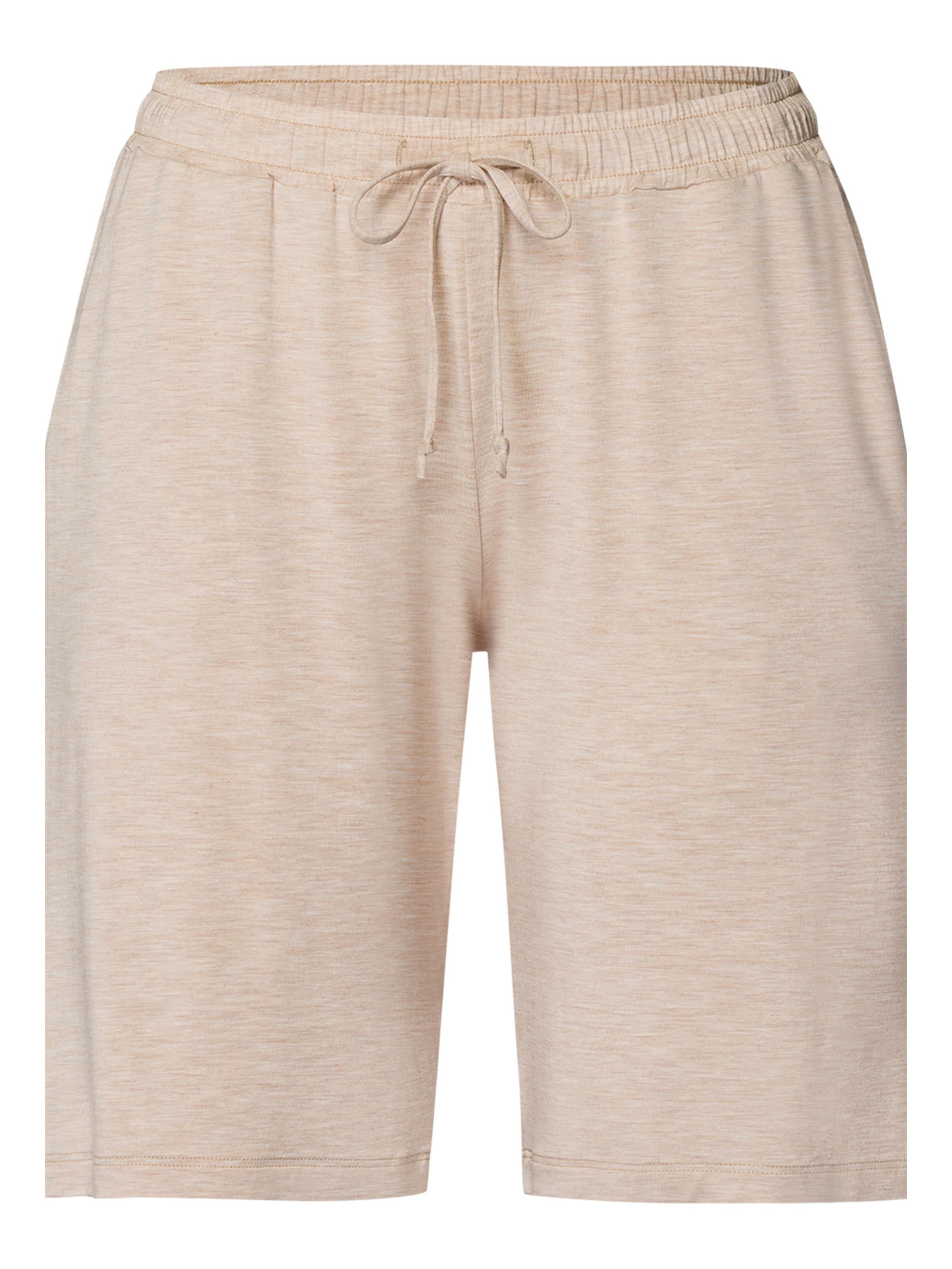 Hanro Pyjamabroek ' Natural Elegance ' in Beige: voorkant