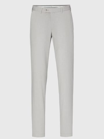 Hiltl Slim fit Chino Pants 'Tarent - Melange Cotton' in Grey: front