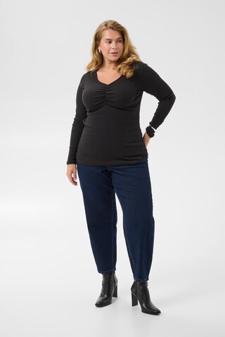 T-shirt 'Carina ' KAFFE CURVE en noir