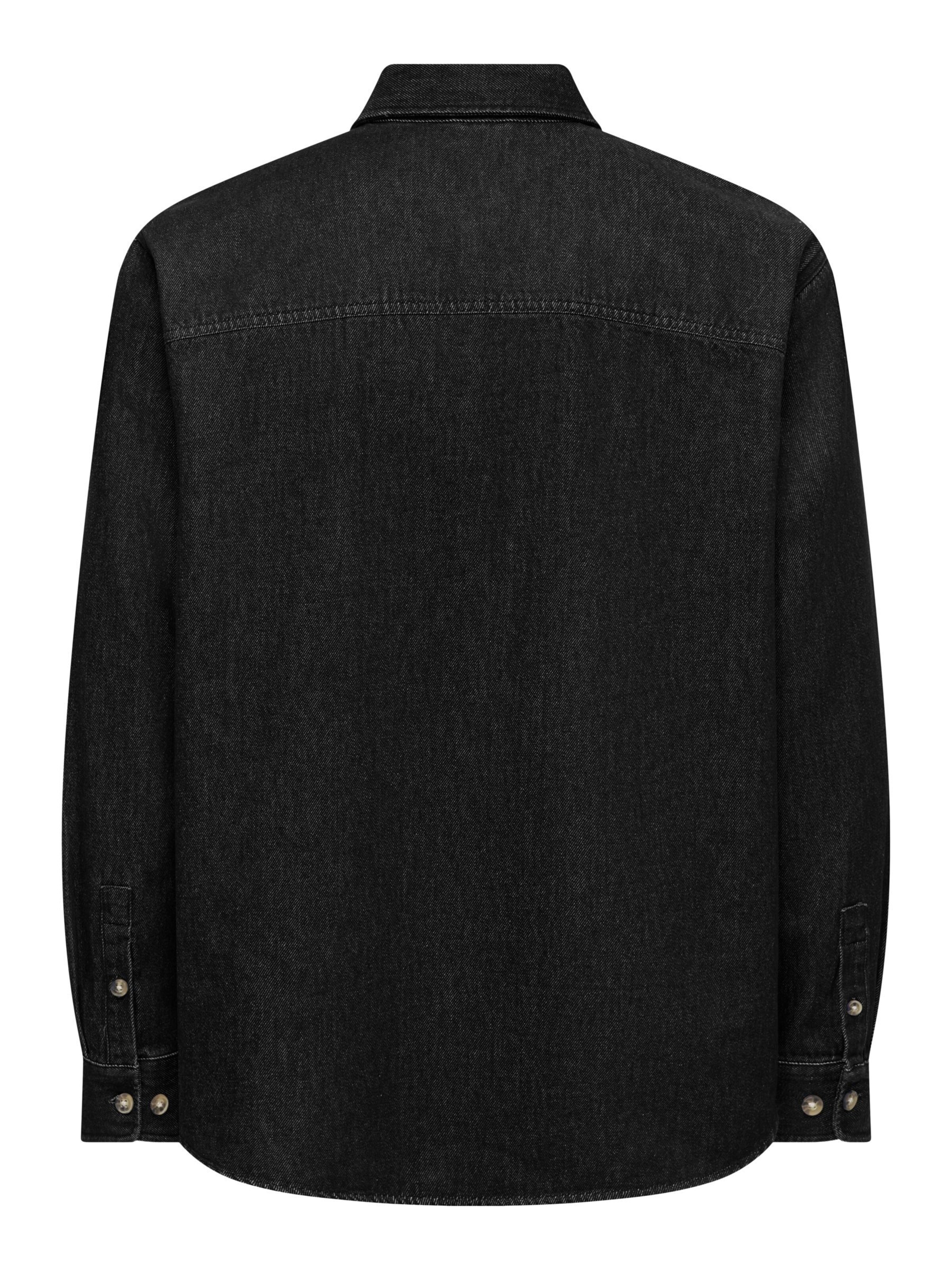 Only & Sons Junior Regular fit Button up shirt 'OSJAlp' in Black