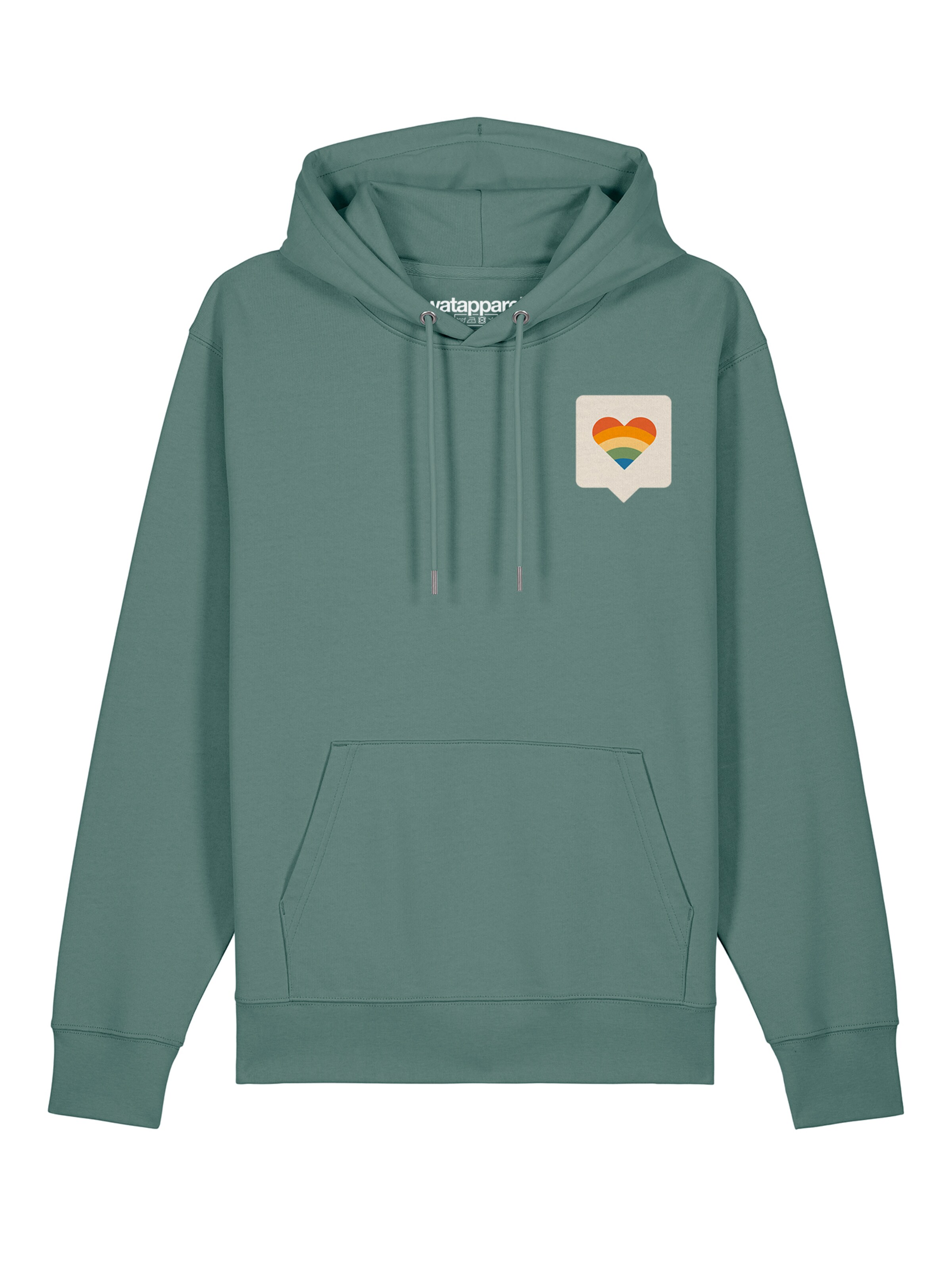 Felpa ' Von Herzen ' di Watapparel in verde: frontale