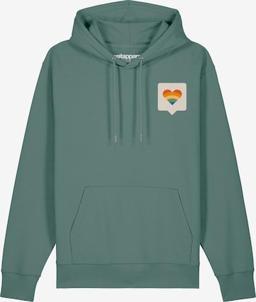 Sweat-shirt ' Von Herzen ' Watapparel en vert : devant