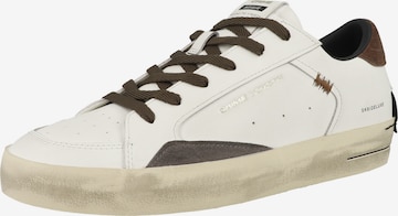Baskets basses ' SK8 DELUXE ' Crime London en blanc : devant