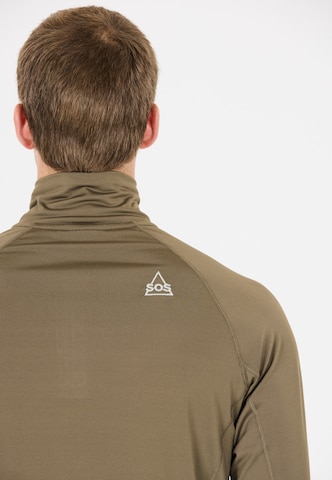 SOS Functioneel shirt 'Stratos' in Bruin