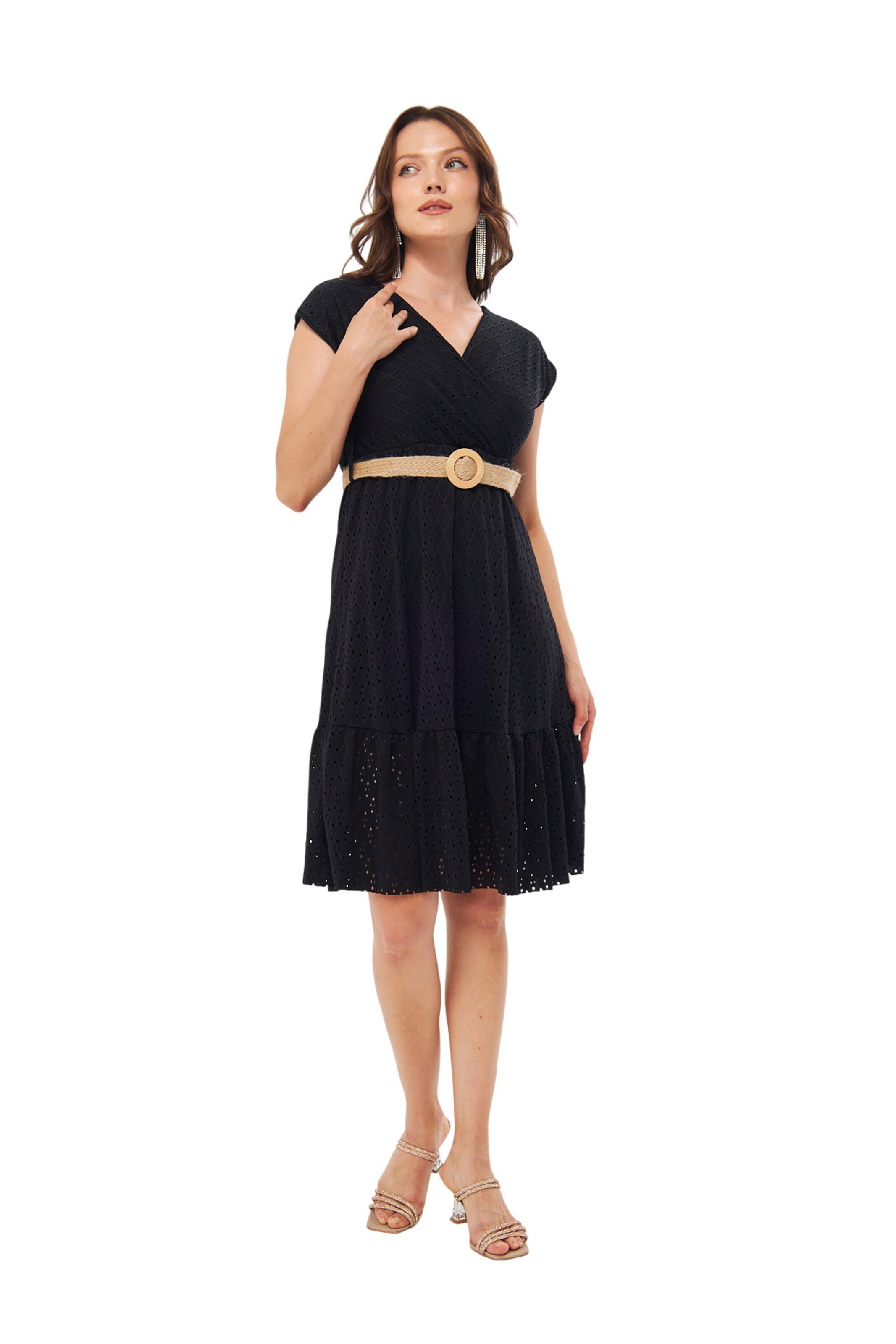 WOMAN VISION Jurk in Zwart: voorkant