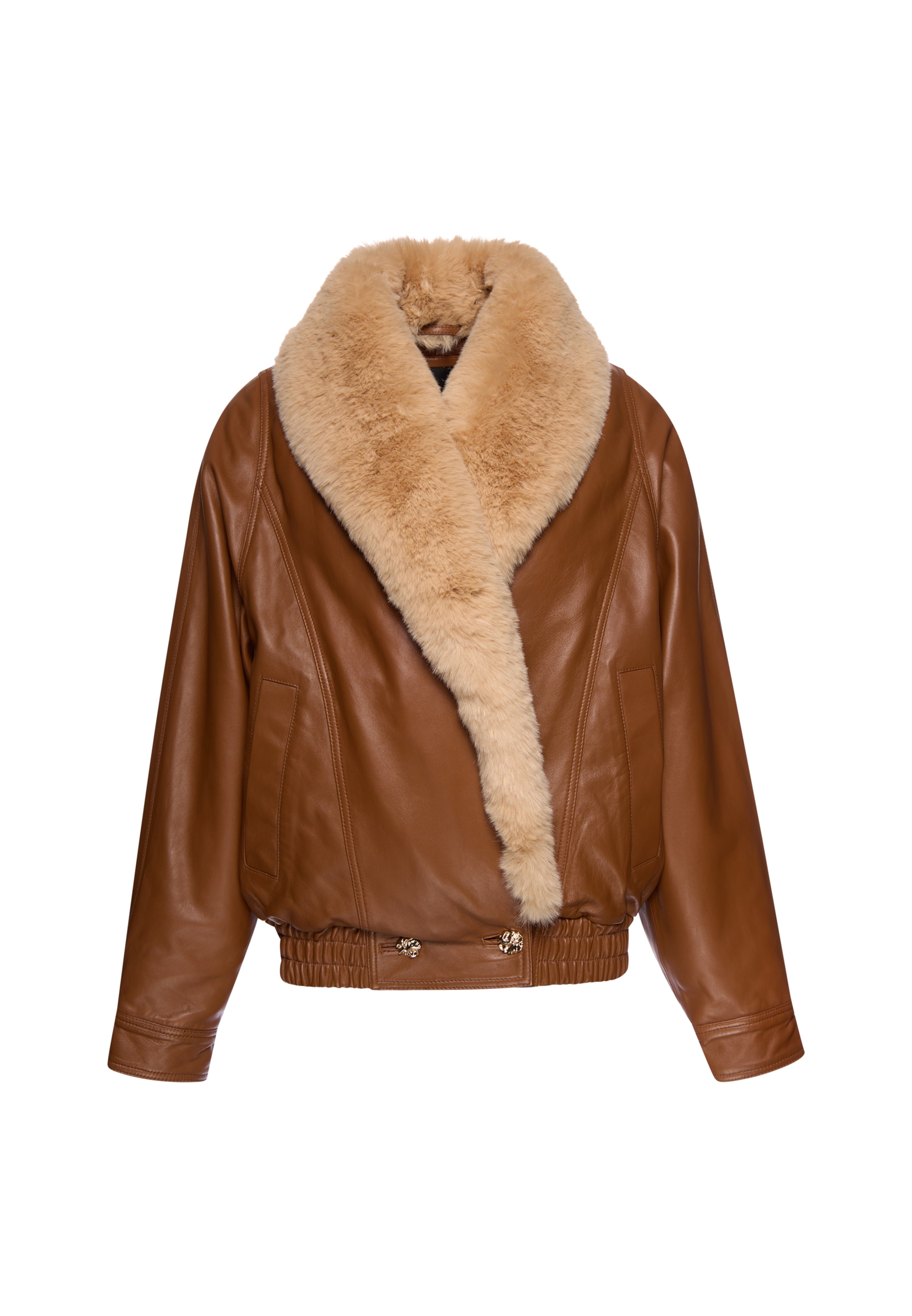 Veste mi-saison faina en marron : devant
