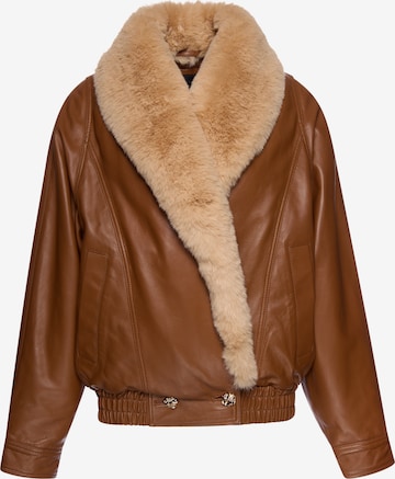 Veste mi-saison faina en marron : devant