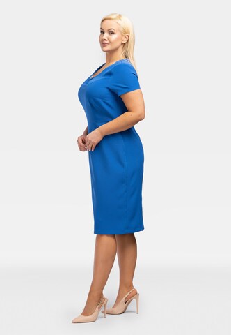 Robe fourreau ' WILMA ' Karko en bleu