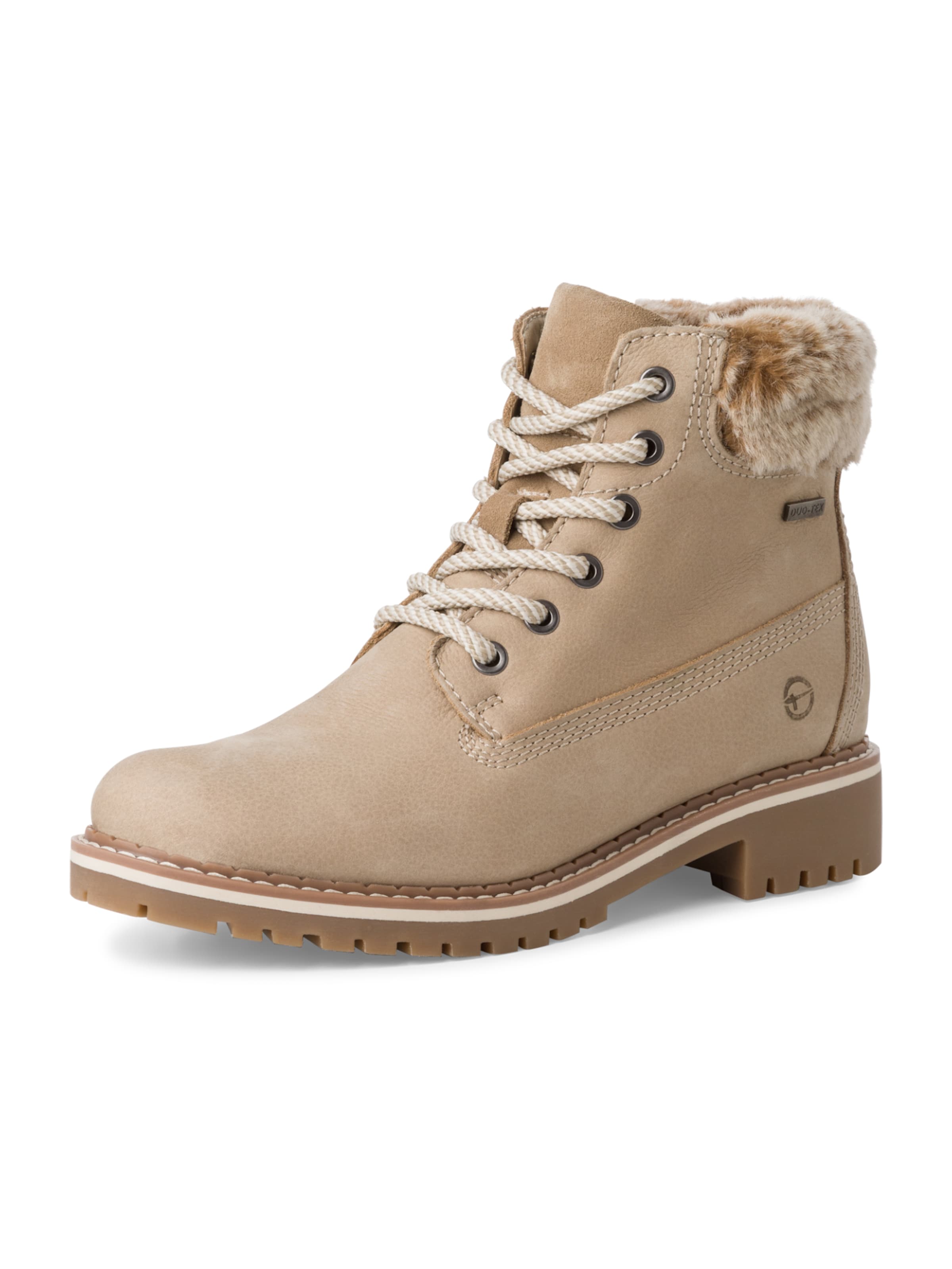 Bottines à lacets Tamaris en beige : devant