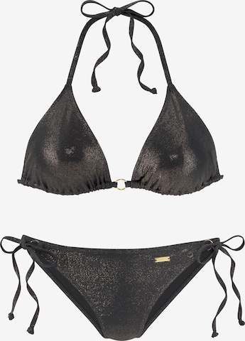 LASCANA Triangel Bikini in Schwarz: predná strana