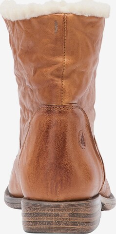 DreiMaster Vintage Lace-Up Ankle Boots in Brown