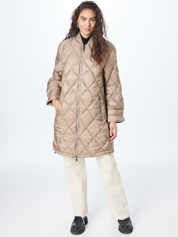 No. 1 Como Between-Seasons Coat in Brown: front