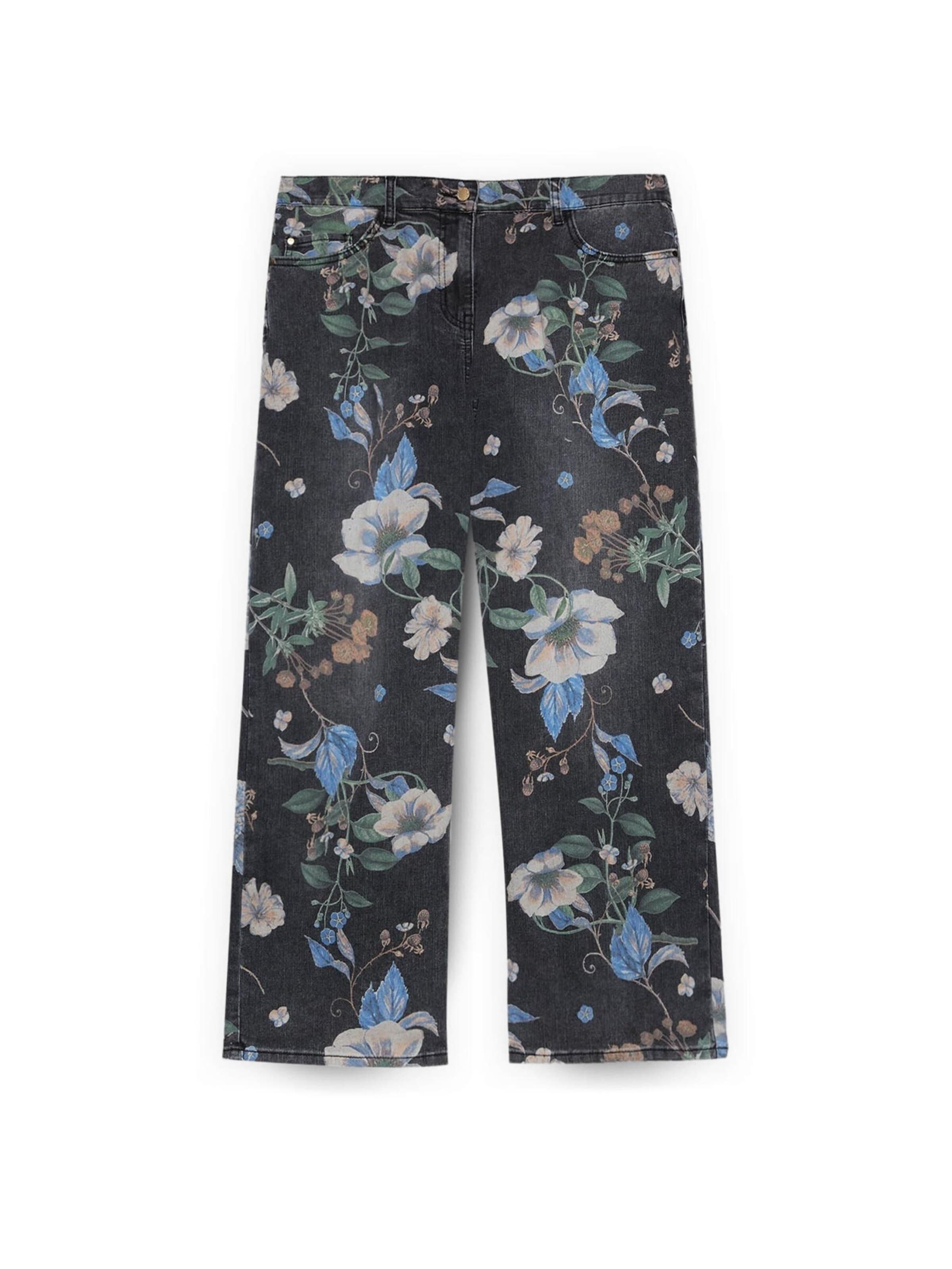Fiorella Rubino Tapered Jeans in Zwart: voorkant