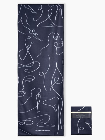 woodsandwaves Mat 'Zen Lines' in Zwart: voorkant