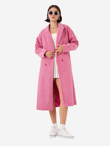 Bigdart - Sobretudo meia-estação em rosa