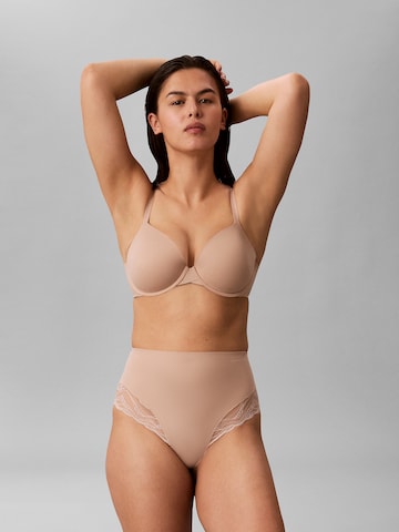 Calvin Klein Shapingslip 'Sensual Stretch Lace' in Braun: Vorderseite