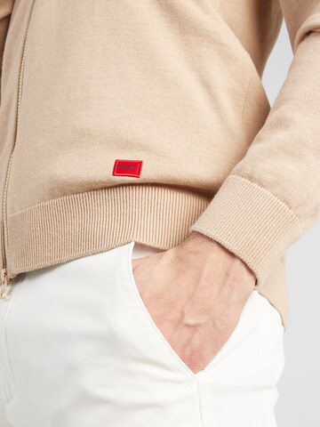 HUGO Strickjacke 'San Jaque' in Beige