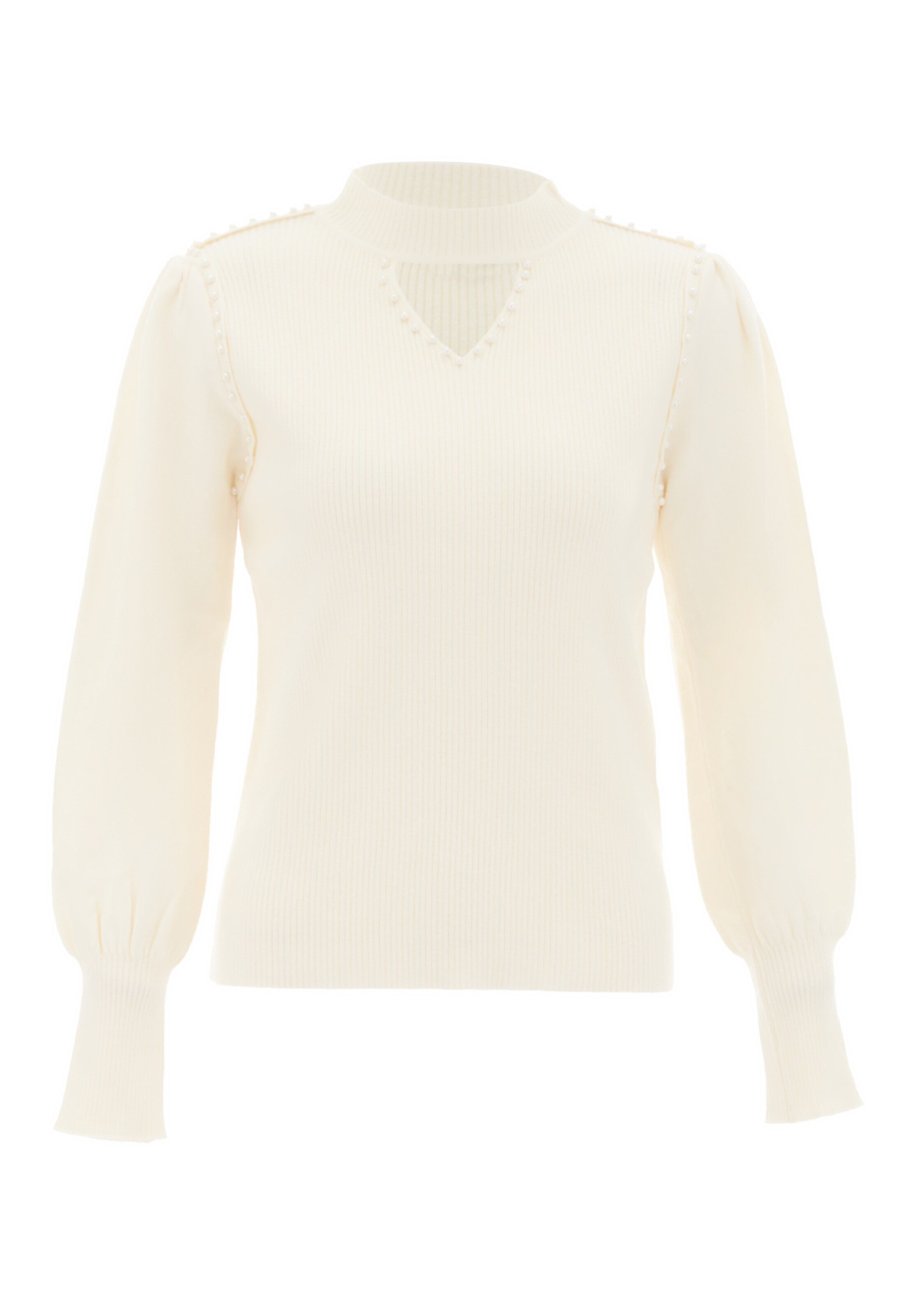 NAEMI - Pullover em branco: frente