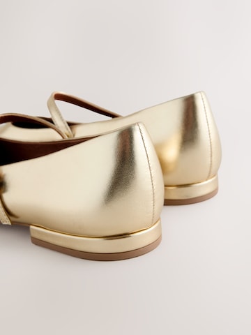 Next Strap ballerina 'Forever Comfort' in Gold
