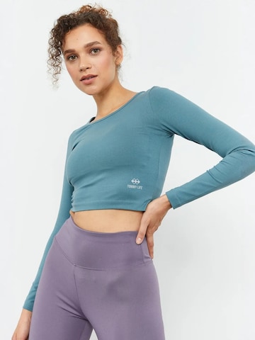 Tommy Life Sporttop in Blauw: voorkant