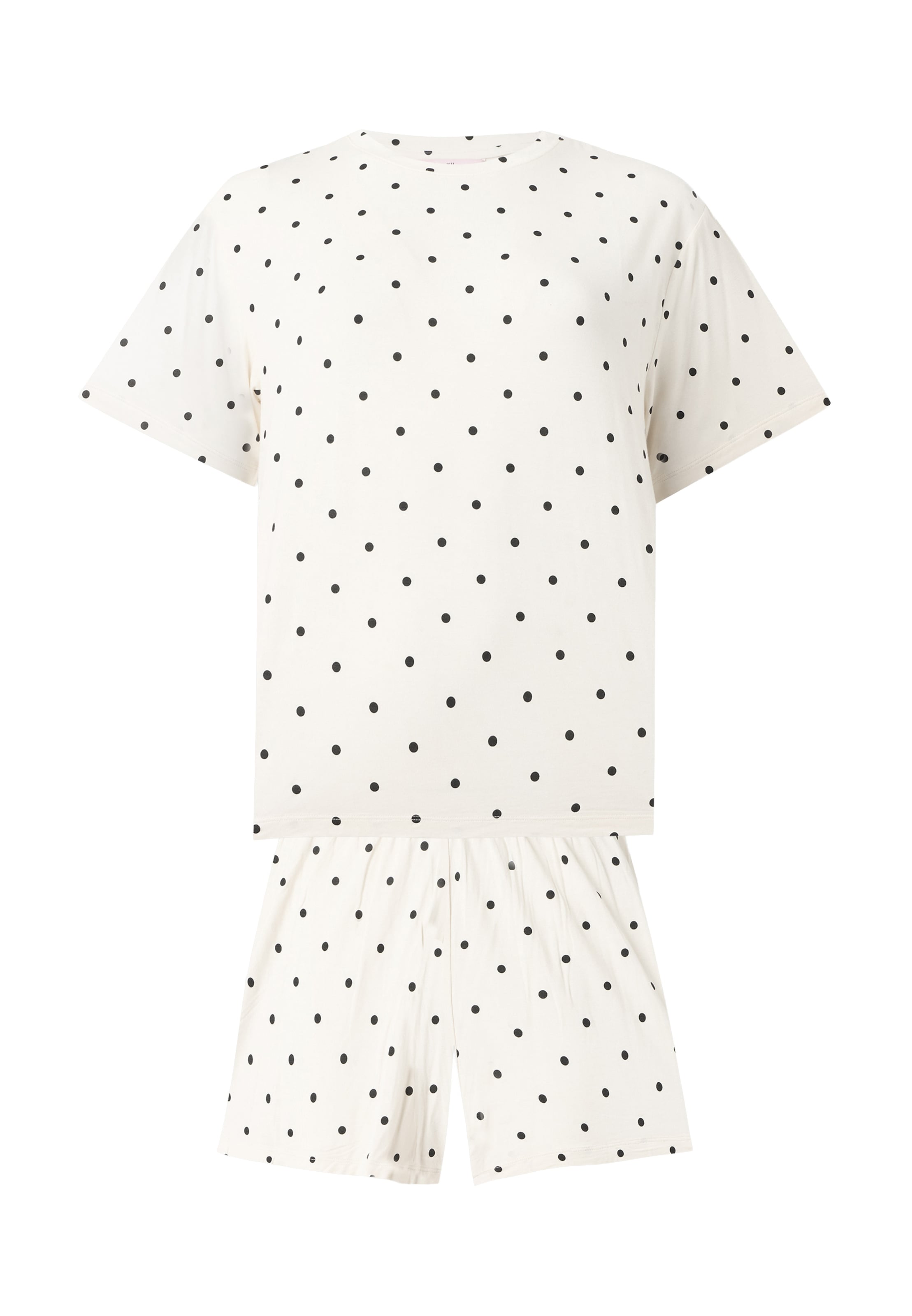 Hunkemöller Short Pajama Set in Beige: front