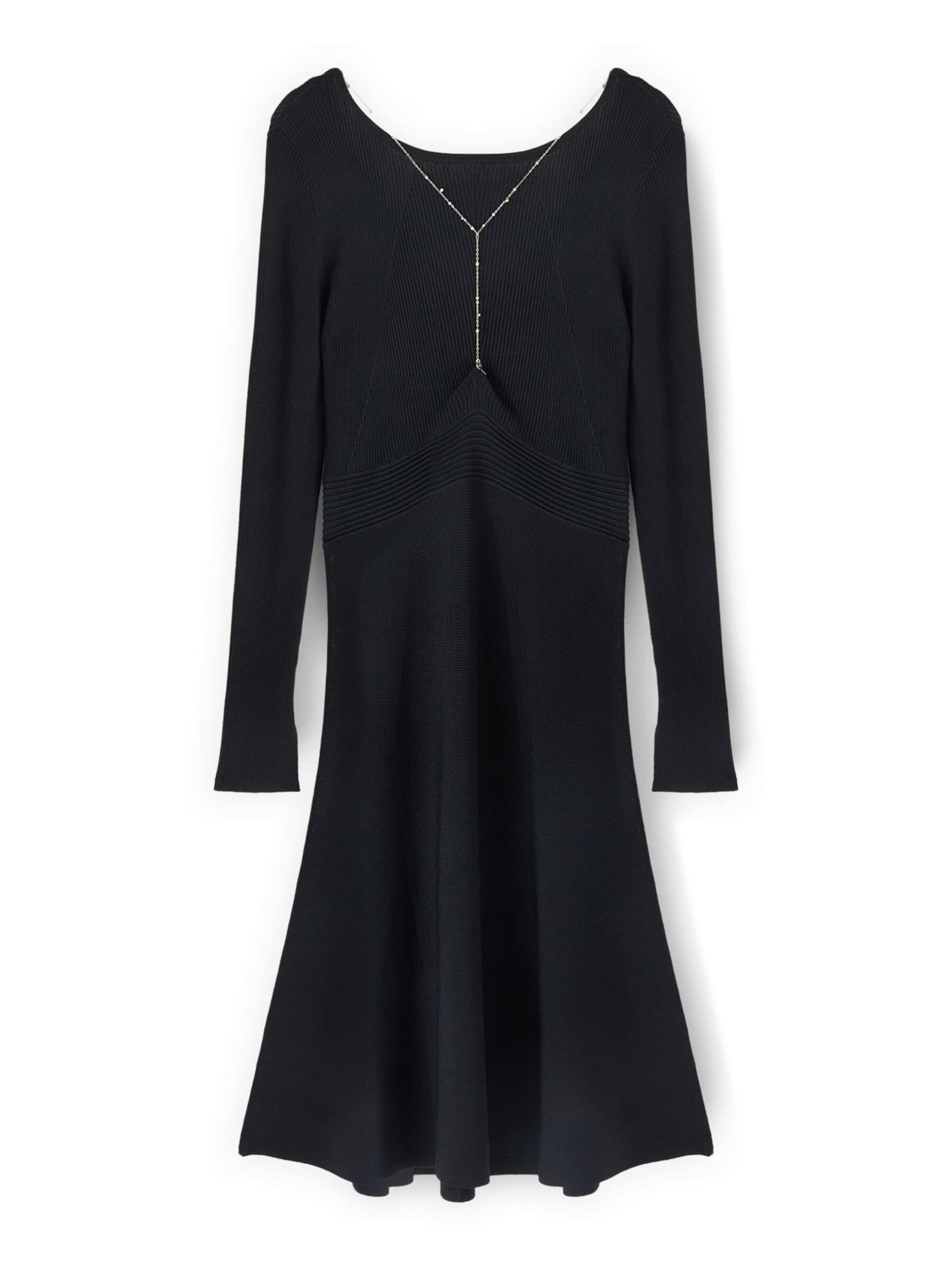 Robe MOTIVI en noir : devant