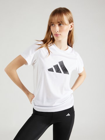 T-shirt fonctionnel ADIDAS PERFORMANCE en blanc : devant