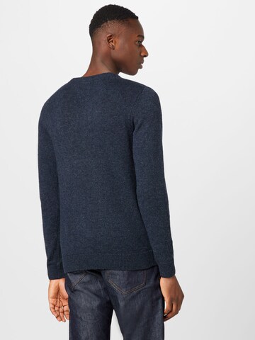 !Solid Pullover in Blau