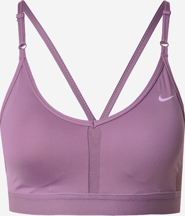 NIKE Bustier Sport bh 'Indy' in Lila: voorkant