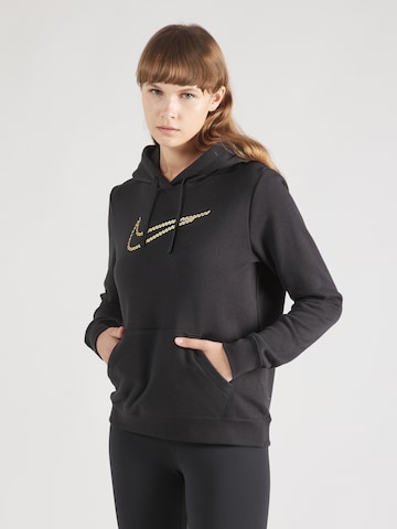 Nike SportswearSweater majica 'CLB FLC SHINE' - crna boja: prednji dio