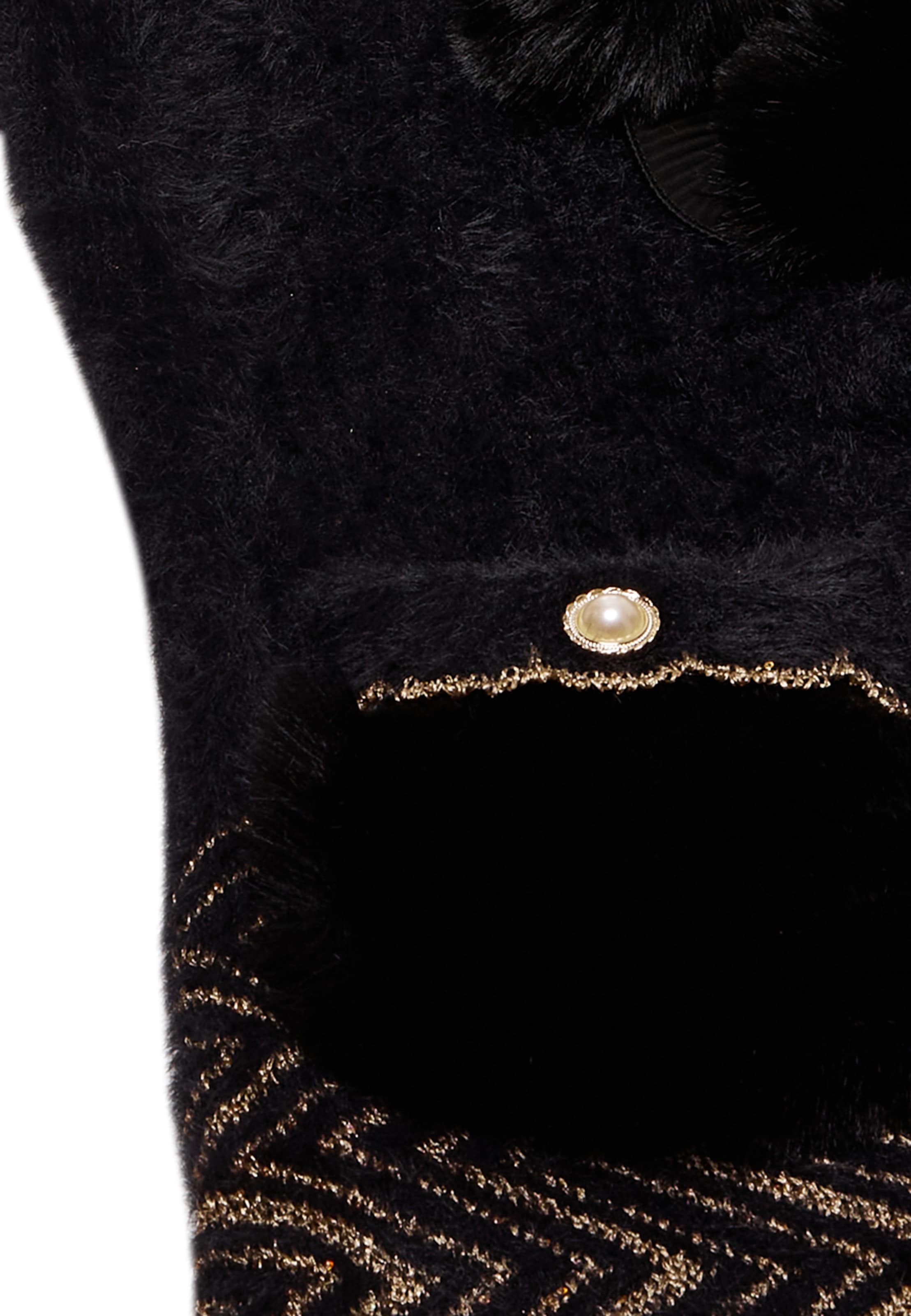 faina Gebreide bodywarmer in Zwart