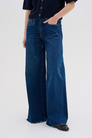 My Essential Wardrobe Wide leg Jeans in Blauw: voorkant