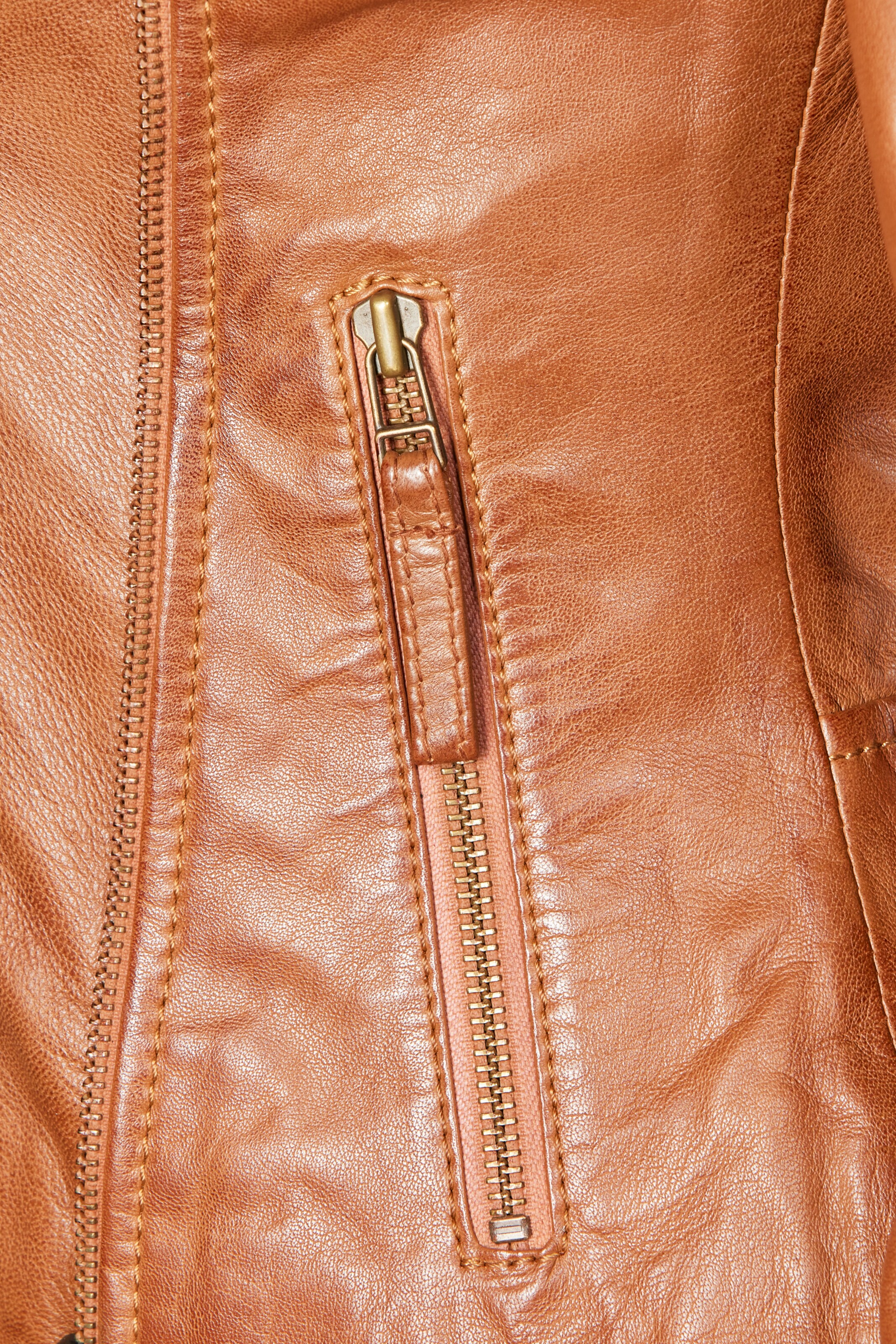 Apple of Eden Lederjacke AOE-114 in Braun