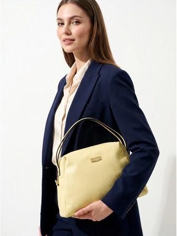 Borsa a mano 'Borsa a mano donna pelle 100% Baldinini Trend Lucca con tracolla' di Baldinini Trend in giallo
