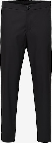 SELECTED HOMME - Slimfit Pantalón chino en negro: frente