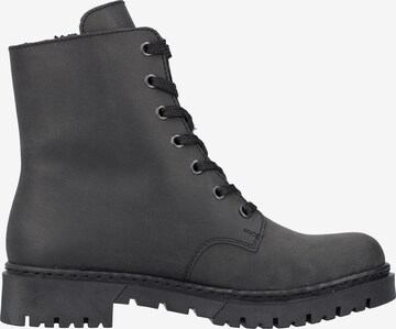 Rieker Lace-Up Ankle Boots in Black