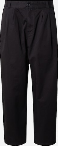 Loosefit Pantalon à pince 'Marv' Carhartt WIP en noir : devant