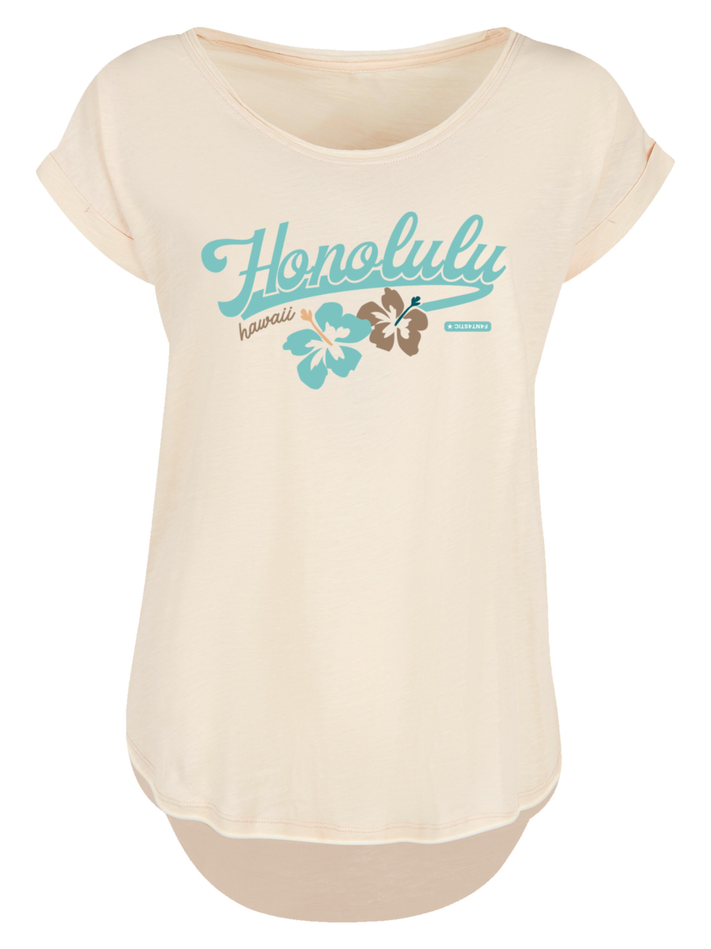 F4NT4STIC Shirt 'Honolulu' in Beige: voorkant
