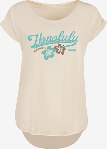 F4NT4STIC Shirt 'Honolulu' in Beige: voorkant