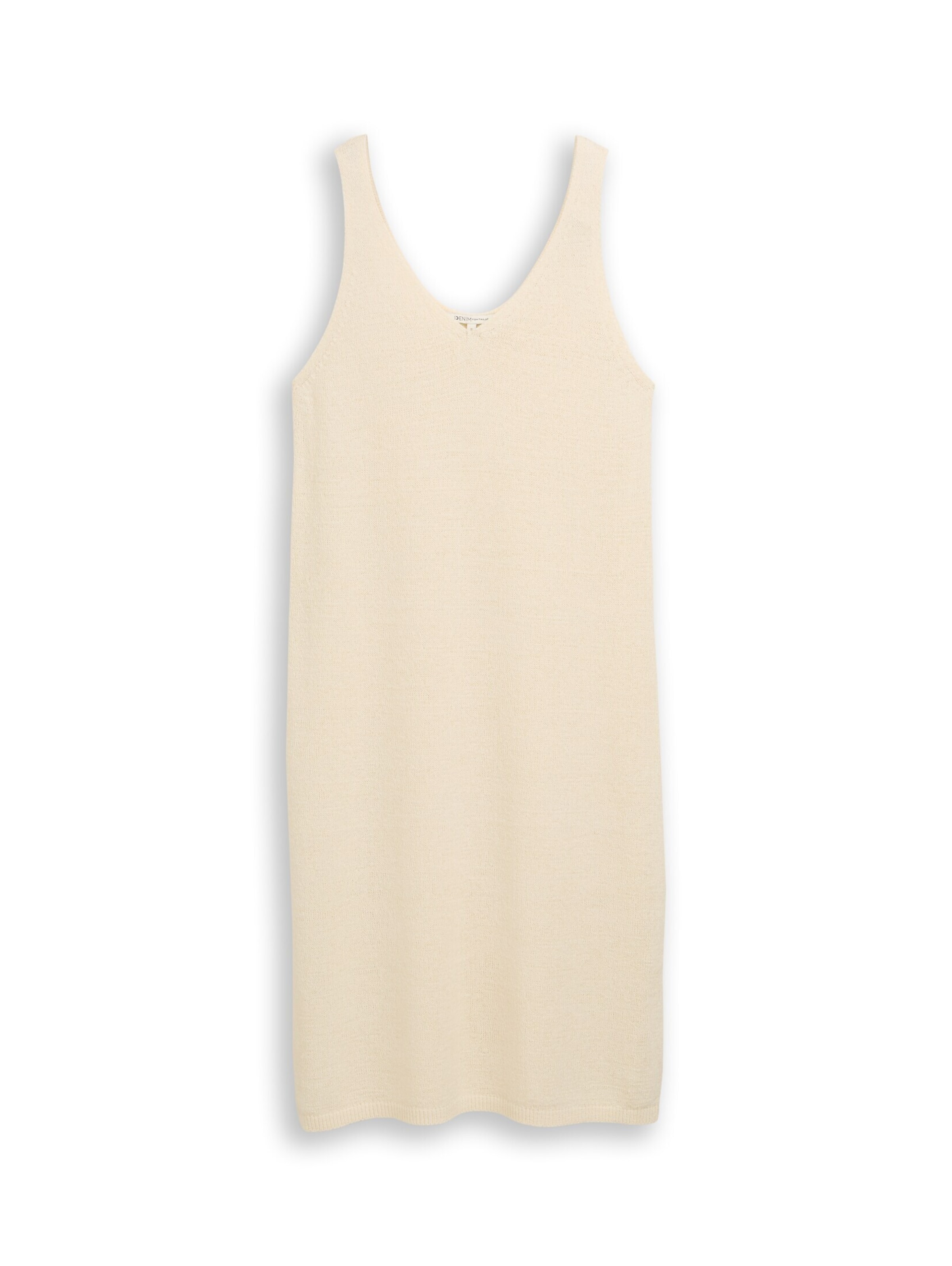 TOM TAILOR DENIM Strickkleid in Beige: Vorderseite