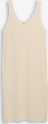 Robes en maille TOM TAILOR DENIM en beige : devant