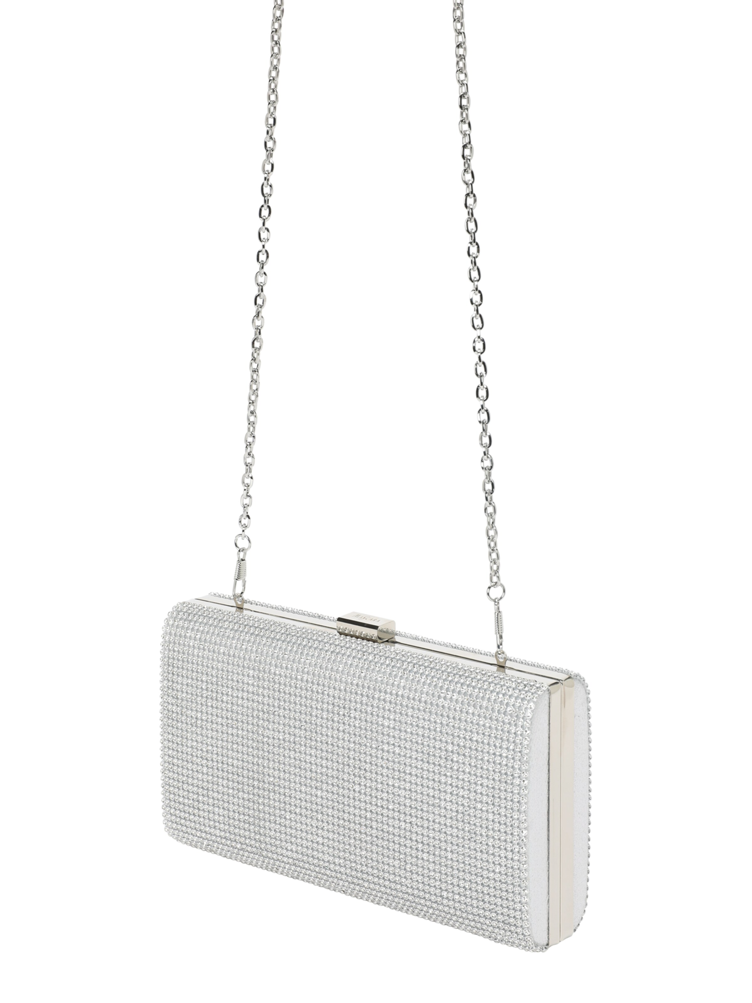 mascara Clutch in Silber: Vorderseite