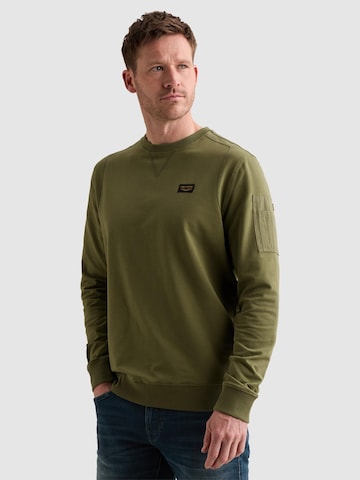 Felpa 'American Classic sweatshirt with flight pocket' di PME Legend in verde: frontale