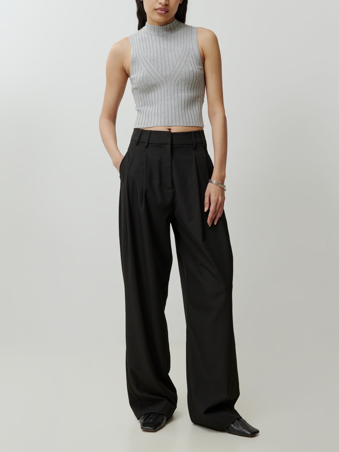 EDITED Produits Haut 'Lynara' gris chiné