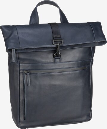 LEONHARD HEYDEN Backpack 'Den Haag' in Blue: front